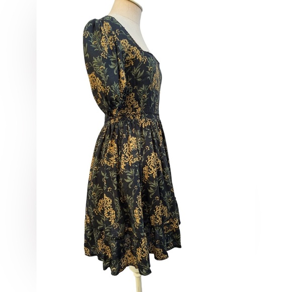 Agua Bendita Linen Pomelo Mini Dress Size Small - Picture 3 of 8